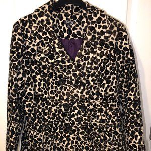 Apt 9 Leopard Print Double Breasted Jacket (Lg)